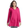 Plus Size Women's Hooded Tunic by Woman Within in Raspberry Sorbet (Size 26/28)