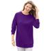Plus Size Women's Fleece Sweatshirt by Woman Within in Radiant Purple (Size L)