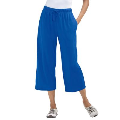 Plus Size Women's Sport Knit Capri Pant by Woman Within in Bright Cobalt (Size 4X)