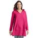 Plus Size Women's Hooded Tunic by Woman Within in Raspberry Sorbet (Size 22/24)