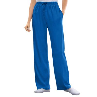 Plus Size Women's Sport Knit Straight Leg Pant by Woman Within in Bright Cobalt (Size L)