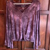 American Eagle Outfitters Tops | American Eagle Outfitters Long Sleeve Top | Color: Purple | Size: S