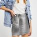 Free People Skirts | Free People Gingham Fitted Mini Skirt | Color: Black/White | Size: 12