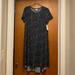 Lularoe Dresses | Lularoe Black Carly With Pocket-Bnwt | Color: Black/White | Size: M
