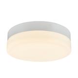 Aspen Creative LED Medium Flush Mount Ceiling Light Fixture, White Finish, Frosted Glass Diffuser, 9" Diameter