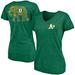 Women's Fanatics Branded Green Oakland Athletics Paisley Hometown Collection Tri-Blend V-Neck T-Shirt