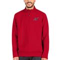 Men's Antigua Red Delaware State Hornets Generation Quarter-Zip Pullover Jacket