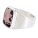 Virtue in Pink,'Rhodonite Men's Statement Ring from Guatemala'