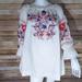 Free People Dresses | Free People Fluer Du Jour Shift Dress Floral Sz M | Color: Red/White | Size: M