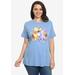 Plus Size Women's Winnie The Pooh Eeyore Tigger Piglet T-Shirt by Disney in Blue (Size 1X (14-16))