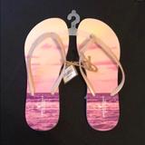 American Eagle Outfitters Shoes | American Eagle Flip Flops 7/8 | Color: Orange/Pink | Size: 7/8