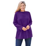Plus Size Women's Sherpa Sweatshirt by Woman Within in Radiant Purple (Size 5X)