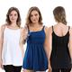 ZUMIY Nursing Tank Top, Breastfeeding Tops Comfy Pregnancy Maternity Clothes Women T-Shirt (Small, Black+White+Peacock Blue /3pack)