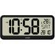Youshiko Radio Controlled (Official UK & Ireland Version) XXL 14.76'' Jumbo LCD Silent Wall Clock with indoor Temperature Display (Clock Size: 37.5 x 16.5 x 2.5 cm)