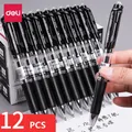 DELI-Stylos gel rétractables pour documents écriture lisse stylo à encre gel fournitures