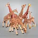Figurines d'action de simulation de girafe en plastique PVC figurines d'animaux de la forêt