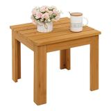 Outdoor Wooden Square Side End Table Patio Coffee Bistro Table
