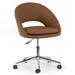 Aura Light Brown Faux Leather Adjustable Height Office Chair