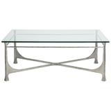 Artistica Home Metal Designs Bruno Cocktail Table Glass/Metal in Gray | 18 H x 48 W x 36 D in | Wayfair 2231-945-47