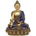 Exotic India Tibetan Buddhist Deity Lapis Buddha Of Healing (Medicine Buddha) Metal in Yellow | 16 H x 11.5 W x 7 D in | Wayfair ZBI05