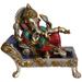 Exotic India Relaxing Lord Ganesha Metal in Yellow | 12.5 H x 13.5 W x 7 D in | Wayfair ZCK90