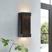MYTH REALM Nox Black 12" H Hardwired/Plug-In Integrated LED Seeded Glass Wall Sconce Light Fixture Aluminum/Glass/Metal in Black/Gray | Wayfair