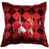 Violet Linen Velvet Hexagon Design Throw Pillow Cover Polyester in Red | 18 H x 18 W in | Wayfair VL V. Hexagon 66579 C. C.-BU