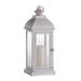 Sterno Home 15.7" Battery Powered Integrated LED Outdoor Lantern w/ Electric Candle in White | 15.7 H x 5.9 W x 5.9 D in | Wayfair GL43857