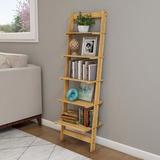 Zipcode Design™ Gamino 50" H x 16.25" W Solid Wood Ladder Bookcase Wood in Brown | Wayfair 2F0C1ED6513342158043B5D7BB89CF88
