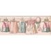 Zoomie Kids Ardley Dresses on Hangers Wall Border Plastic in Pink | 9 H x 180 W x 0.01 D in | Wayfair ZMIE7235 45301430