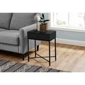 17 Stories Accent Table, Side, End, Nightstand, Lamp, Storage Drawer, Living Room, Bedroom, Metal Wood in Black | 22.5 H x 18.25 W x 12 D in | Wayfair