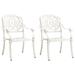 World Menagerie Patio Chairs Patio Furniture for Garden Deck Porch Cast Aluminum in White | 35.8 H x 24.8 W x 27.2 D in | Wayfair