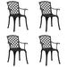 Canora Grey Patio Chairs Patio Furniture for Garden Porch Backyard Cast Aluminum in Black | 36.61 H x 24.02 W x 23.62 D in | Wayfair