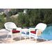 August Grove® Byxbee 3 Piece Seating Group w/ Cushions Synthetic Wicker/All - Weather Wicker/Wicker/Rattan in Red/White | Outdoor Furniture | Wayfair