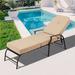 Ivy Bronx Adjustable Outdoor Chaise Lounge Chair Patio Lounge Chair Recliner Furniture w/ Armrest & Cushion For Deck, Poolside, Backyard | Wayfair