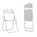 Inbox Zero Ivadelle 500 lb. Capacity Heavy Duty Plastic Folding Chair Metal/Fabric in White, Size 44.25 H x 19.25 W x 9.0 D in | Wayfair