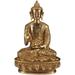 Bungalow Rose Tibetan Buddhist God Medicine Buddha Imparting Abhaya To His Devotees (Robes Decorated w/ The Scenes From The Life Of Shakyamuni Buddha) Metal | Wayfair