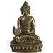 Bungalow Rose Tibetan Buddhist Deity- Bhaishajyaguru (The Medicine Buddha) Metal in Yellow | 5.5 H x 3.6 W x 2.5 D in | Wayfair