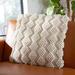 Foundry Select Square Pillow Cover & Insert Polyester/Polyfill/Wool Blend/Wool in White | 20 H x 20 W x 2 D in | Wayfair