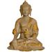 Bungalow Rose Tibetan Buddhist Deity Medicine Buddha Metal in Gray/Yellow | 11.5 H x 9 W x 6 D in | Wayfair 50934D557C5740A3B34EADBA78D3E1AF