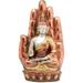Bungalow Rose Buddha In Hand (Tibetan Buddhist) Metal in Brown/Gray/Yellow | 9.4 H x 6.4 W x 1.2 D in | Wayfair 7D0730E0D4134E9CB634DAABEC18E762