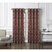 House of Hampton® Actrice Floral Semi-Sheer Grommet Single Curtain Panel Polyester in Red | 84 H x 54 W in | Wayfair