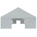 Arlmont & Co. Marmillion Party Tent Outdoor Canopy Tent w/ Sidewalls Patio Gazebo Shelter Gray /Soft-top in Gray/White | Wayfair