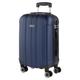 ITACA - Rigid Cabin Suitcase Travel Small Suitcase with Wheels - ABS Hand Luggage Case with Telescopic Handle - Lightweight Suitcase Combination Lock - Cabin Luggage in 55cm Size, Navy