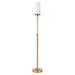 Frieda Brass Floor Lamp with White Milk Glass Shade - Hudson & Canal FL1084