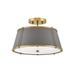 Hinkley Lighting Clarke 15 Inch 2 Light Semi Flush Mount - 4893LDB