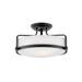 Hinkley Lighting Harper 18 Inch 3 Light Semi Flush Mount - 3643BK