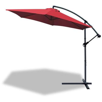 Vounot - Ampelschirm mit Schutzhülle, Sonnenschirm 300 cm, Rot Image