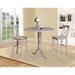 42 in. Round Dual Drop Leaf Bar Height Dining Table with 2 X-back Stools - 3 Piece Set