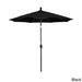 California Umbrella 7.5' Rd. Aluminum Patio Umbrella, Crank Lift with Push Button Tilt, Bronze Finish, Sunbrella Fabric